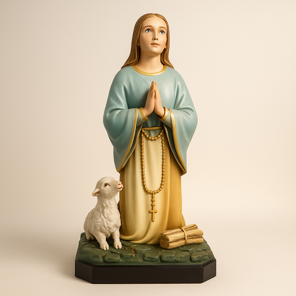 Statue de Sainte Bernadette en prière, en vente sur la Boutique Les Bondieuseries