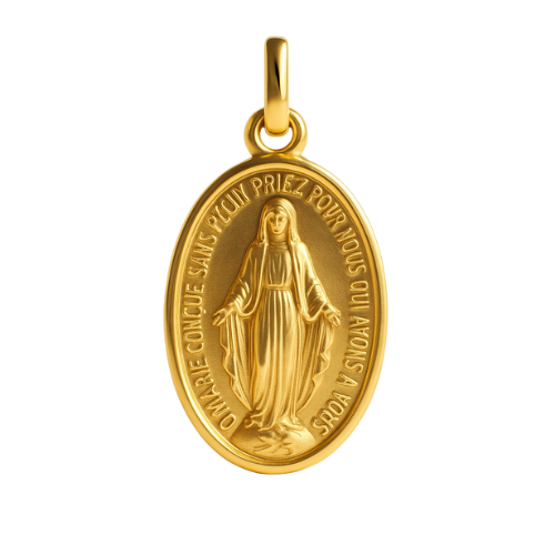 Médaille miraculeuse de la Vierge Marie en métal, bijou religieux catholique